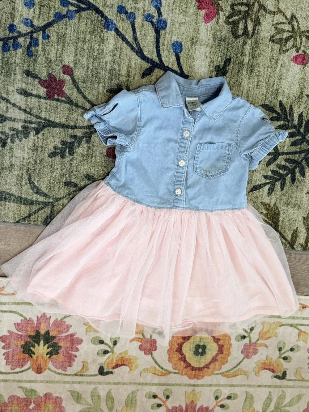OshKosh B'gosh Denim & Tulle Dress Size 2T Toddler Girl
